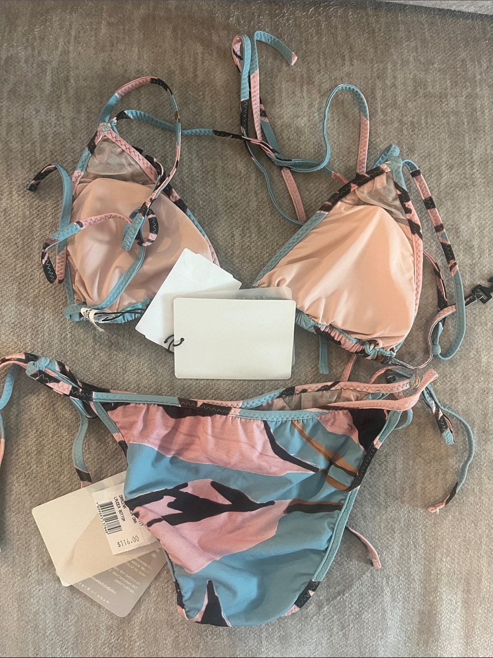 NWT CLUBE BOSSA Blue Dracena Print Lauder Bikini Swimsuit - Picture 5 of 5